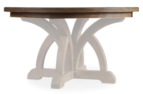 Round Dining Table Top With 1-18in Leaf