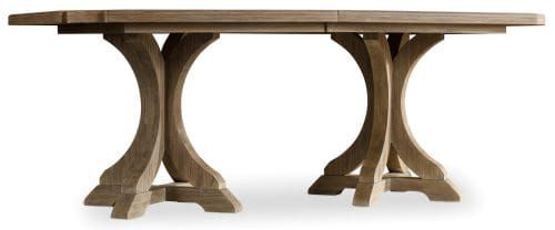 Corsica Rectangle Pedestal Dining Table w/2-20in Leaves