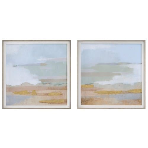 Uttermost Abstract Coastline Framed Prints, S/2