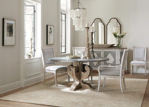 Boheme Ascension 60in Zinc Round Dining Table