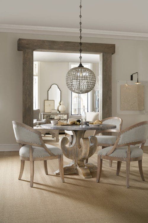 Boheme Ascension 48in Zinc Round Dining Table