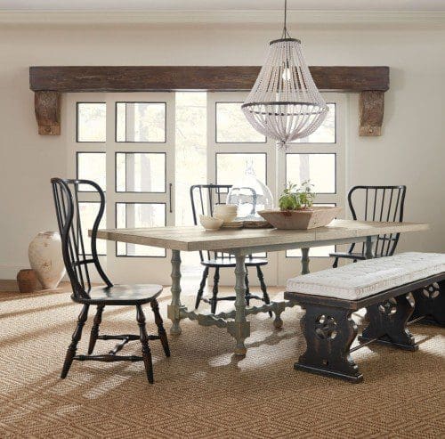 Ciao Bella 84in Trestle Table w/ 2-18in Leaves-Natural/Gray