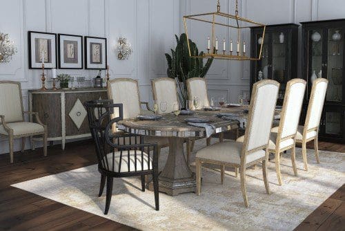 Sanctuary Rectangle Dining Table w/2-20in leaves