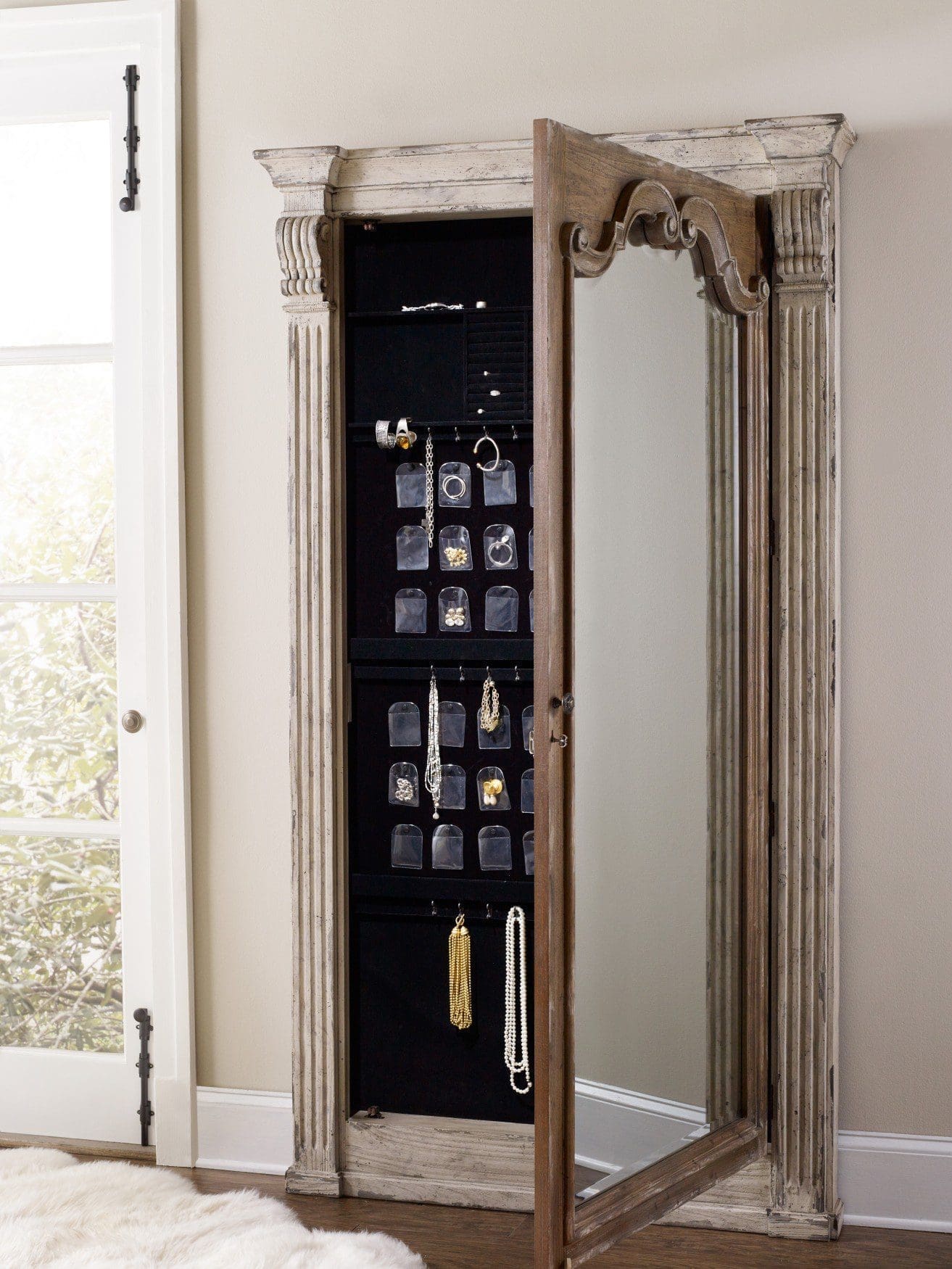 Chatelet Floor Mirror w/Jewelry Armoire Storage