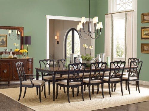 Charleston Rectangle Leg Dining Table w-2-22in leaves