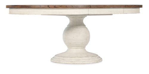 Americana Round Pedestal Dining Table w/1-22in leaf