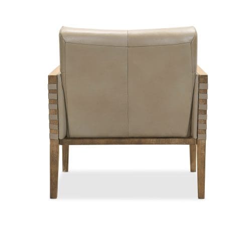 Carverdale Leather Club Chair w/Wood Frame